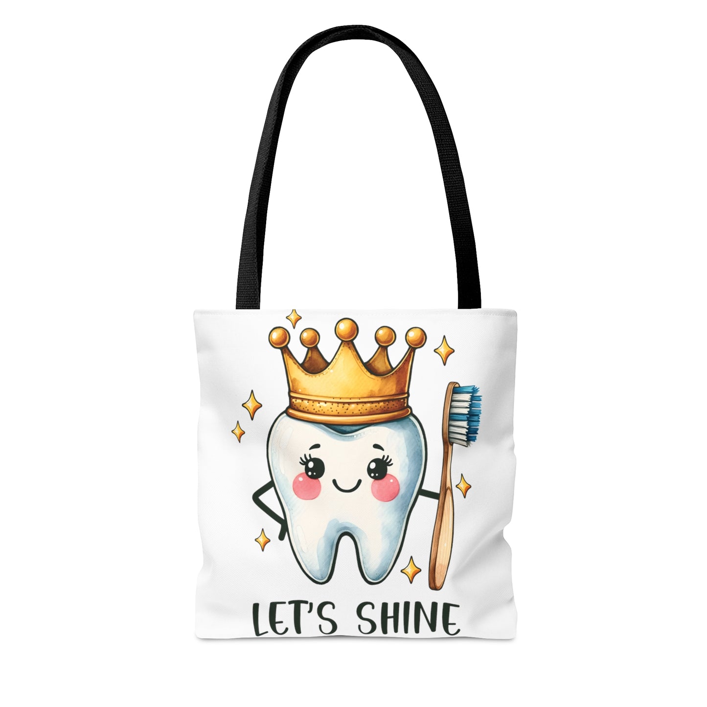 Tote Bag, Dentist, Tooth, Let's Shine, Personalised/Non-Personalised Tote bag