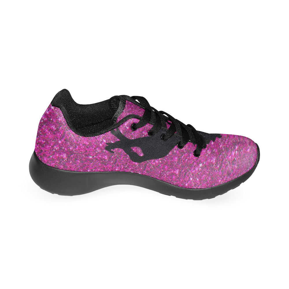 unicorn on pink glitter honey Women’s Running Shoes (Model 020)