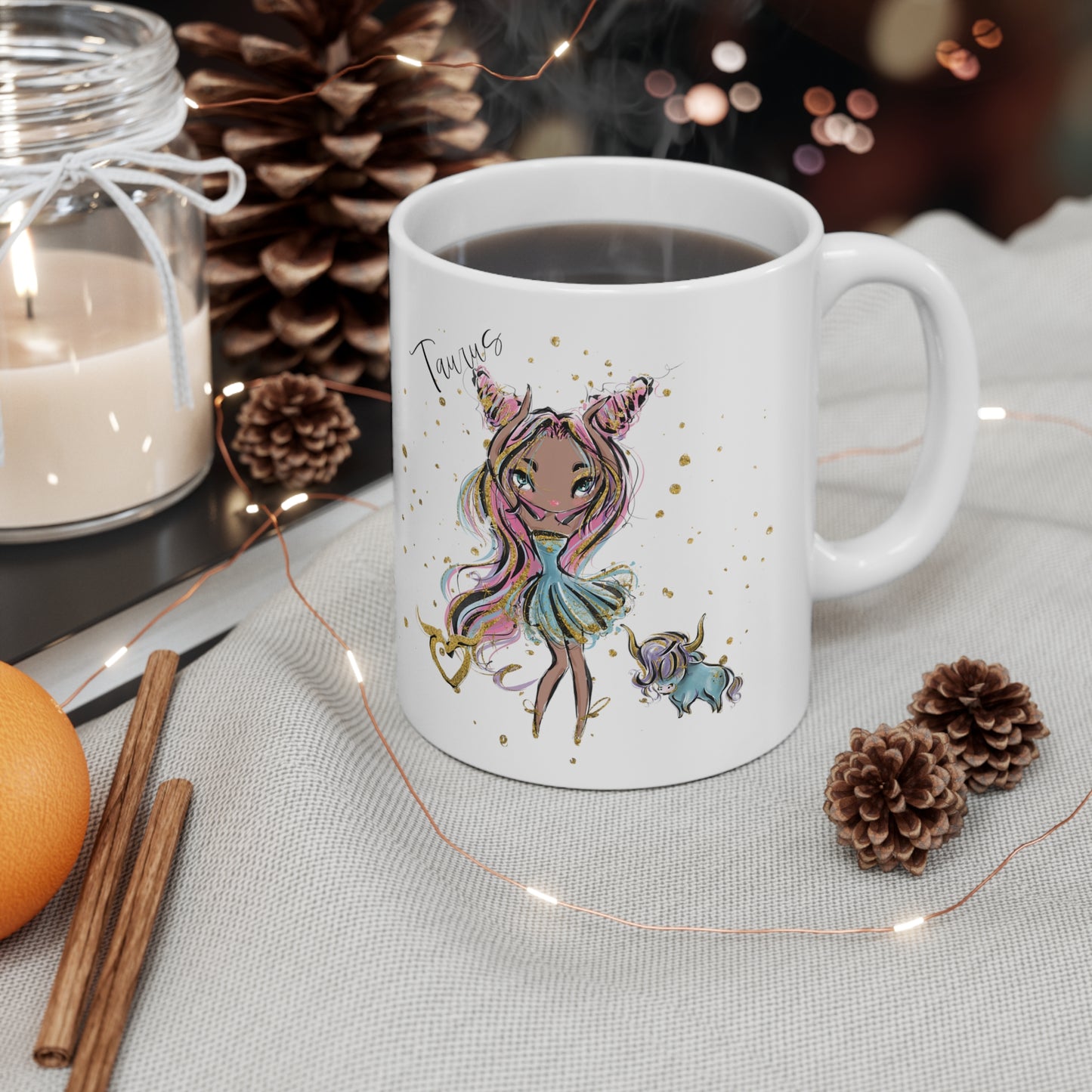 Zodiac Sign, Taurus, Ceramic Mug 11oz