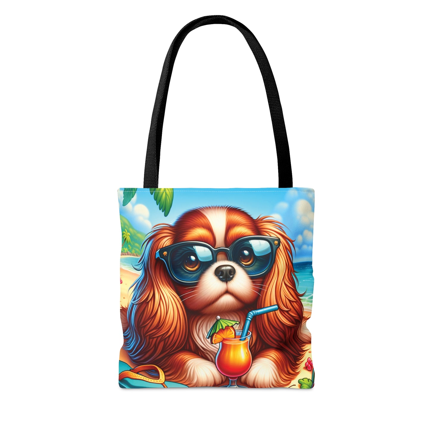 Tote Bag, Dog on Beach, Cavalier King Charles, Tote bag, awd-1204