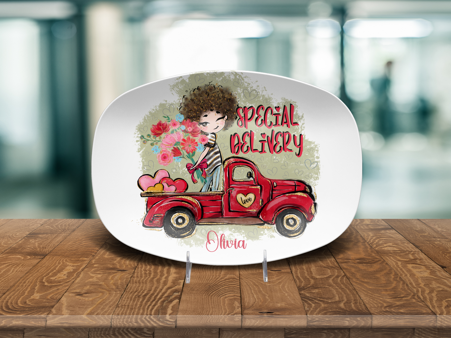 Personalised Valentines Truck Special Delivery Plate