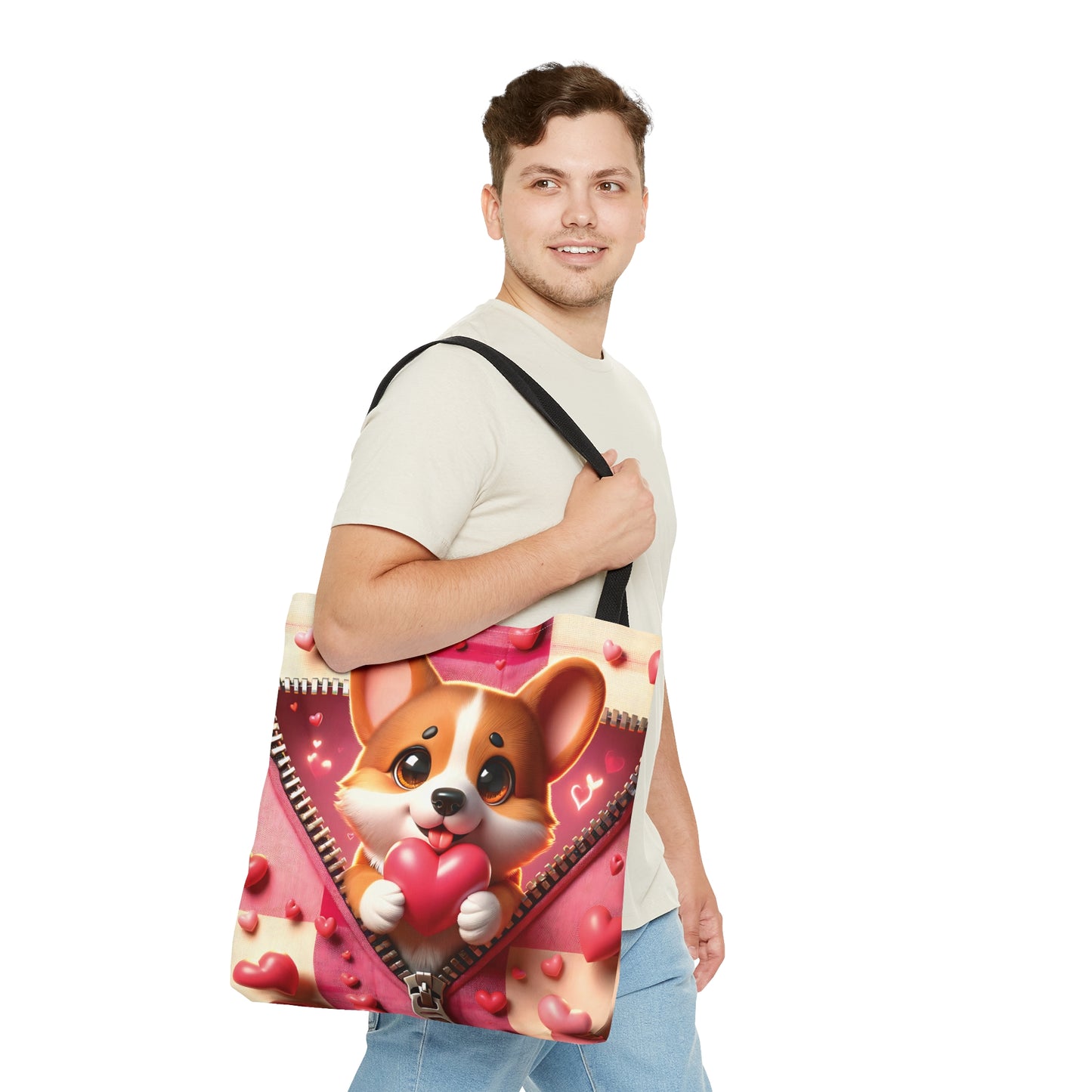 Tote Bag, Cute Dog, Personalised/Non-Personalised Tote bag