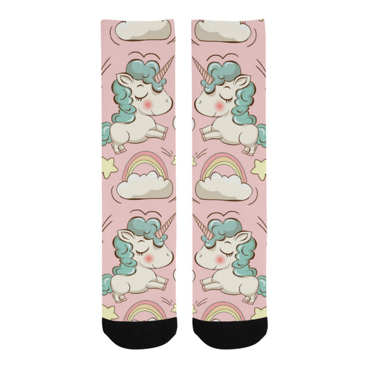 Vector pattern with cute unicorns Trouser Socks