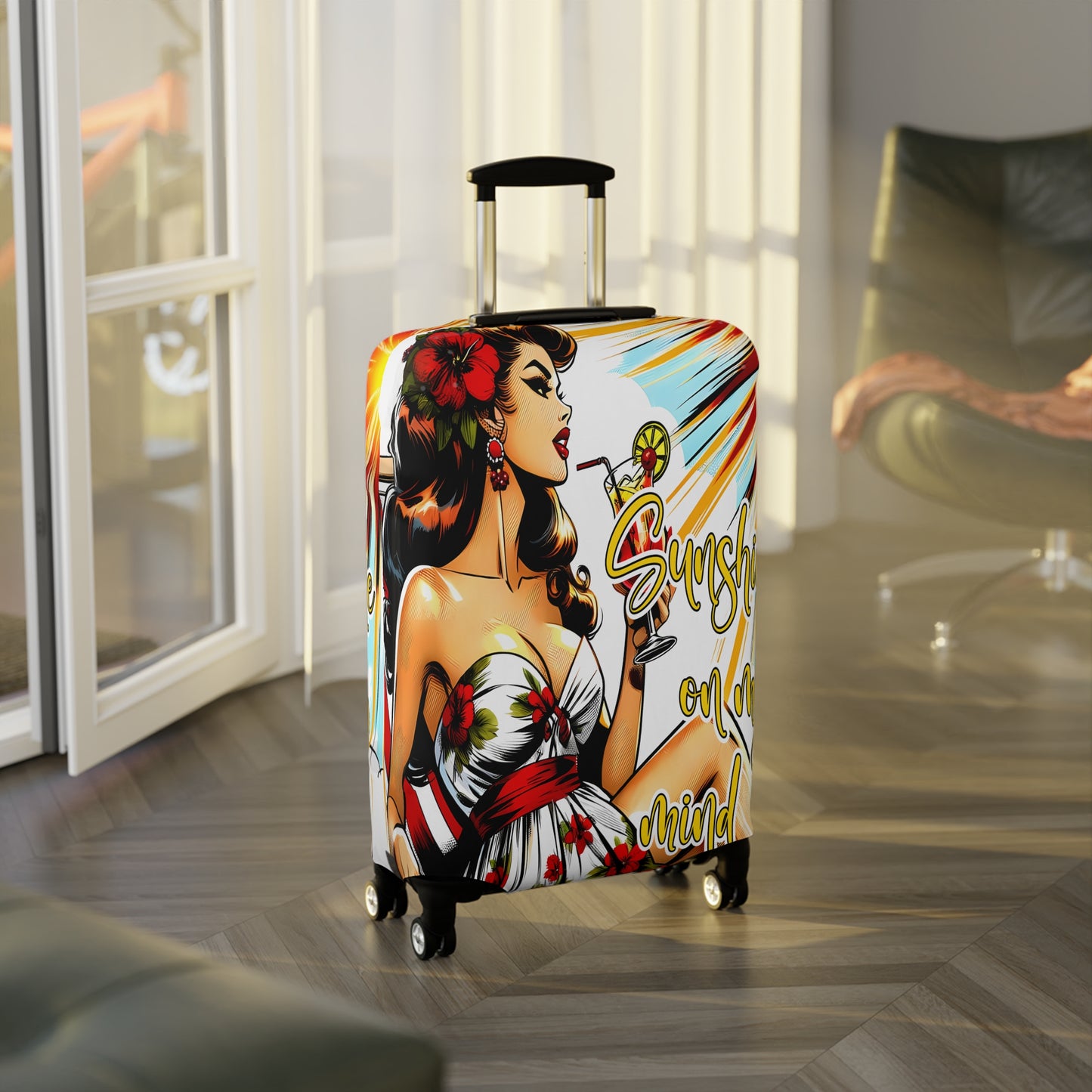 Luggage Cover, Retro Girl, Sunshine on my Mind, awd-3005