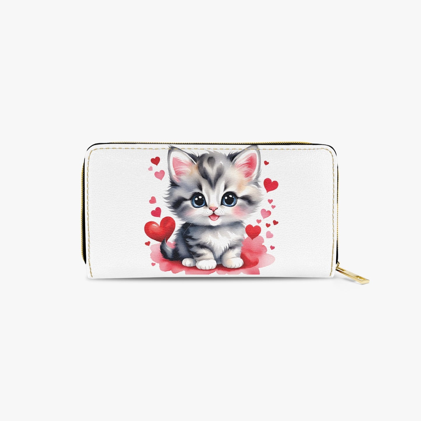 Long Type Zipper Purse - Cat