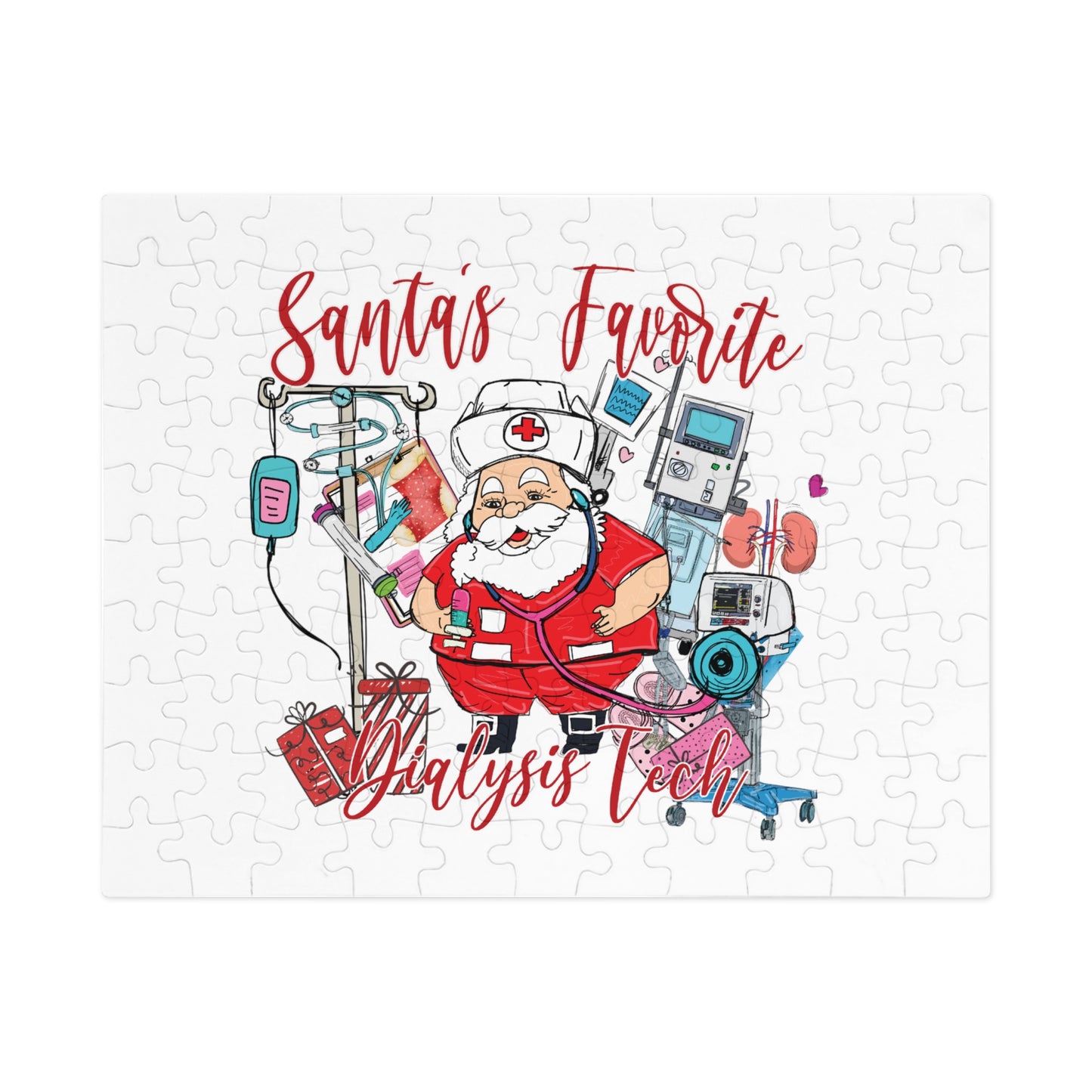 Jigsaw Puzzle, Santa's Favorite Dialysis Tech, Personalised/Non-Personalised (30, 110, 252, 500,1000-Piece)