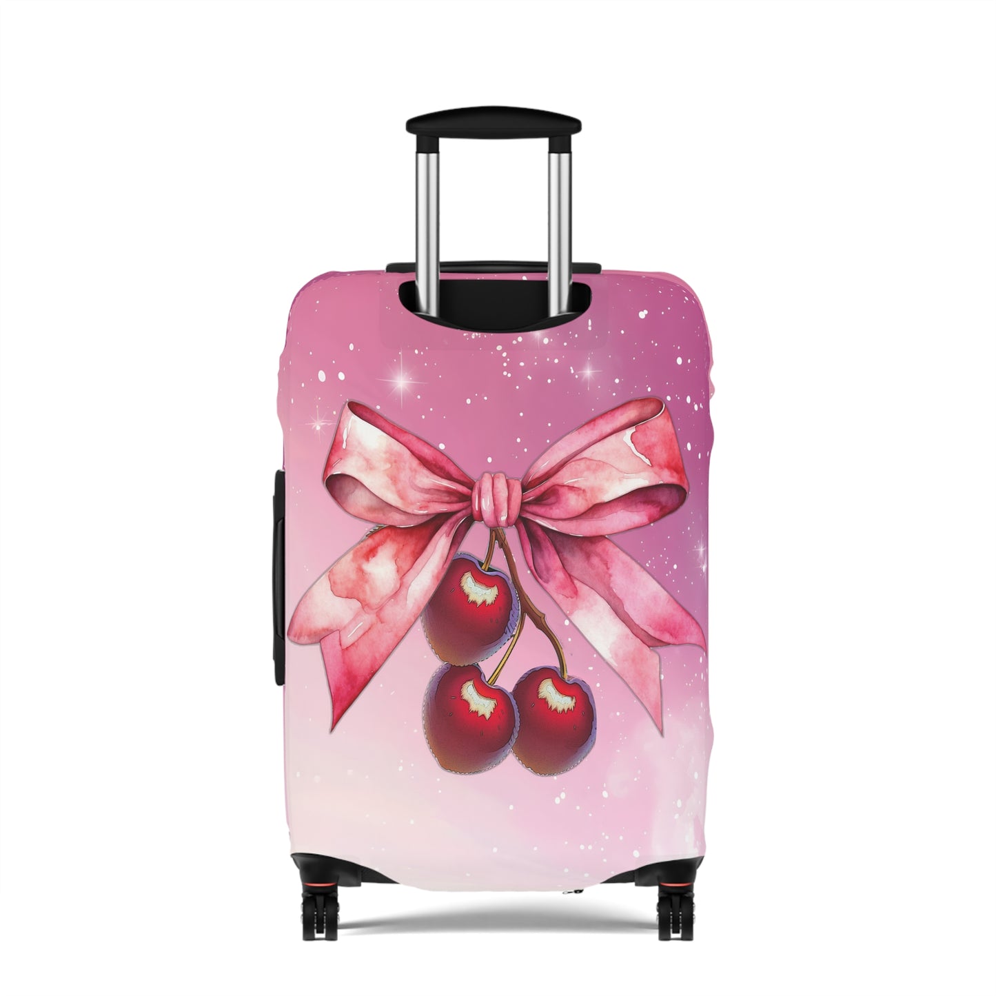 Luggage Cover, Rockabilly, Coquette, Cherries and Ribbon, awd-2514