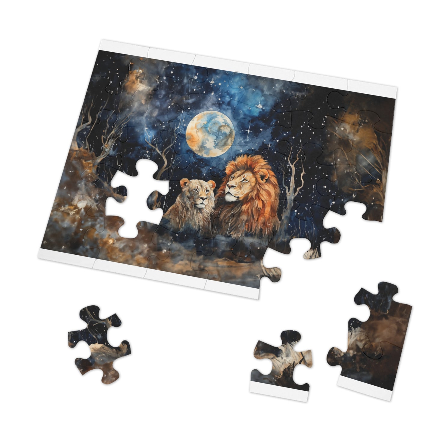 Puzzle, Lions, Personalised/Non-Personalised (30, 110, 252, 500,1000-Piece)