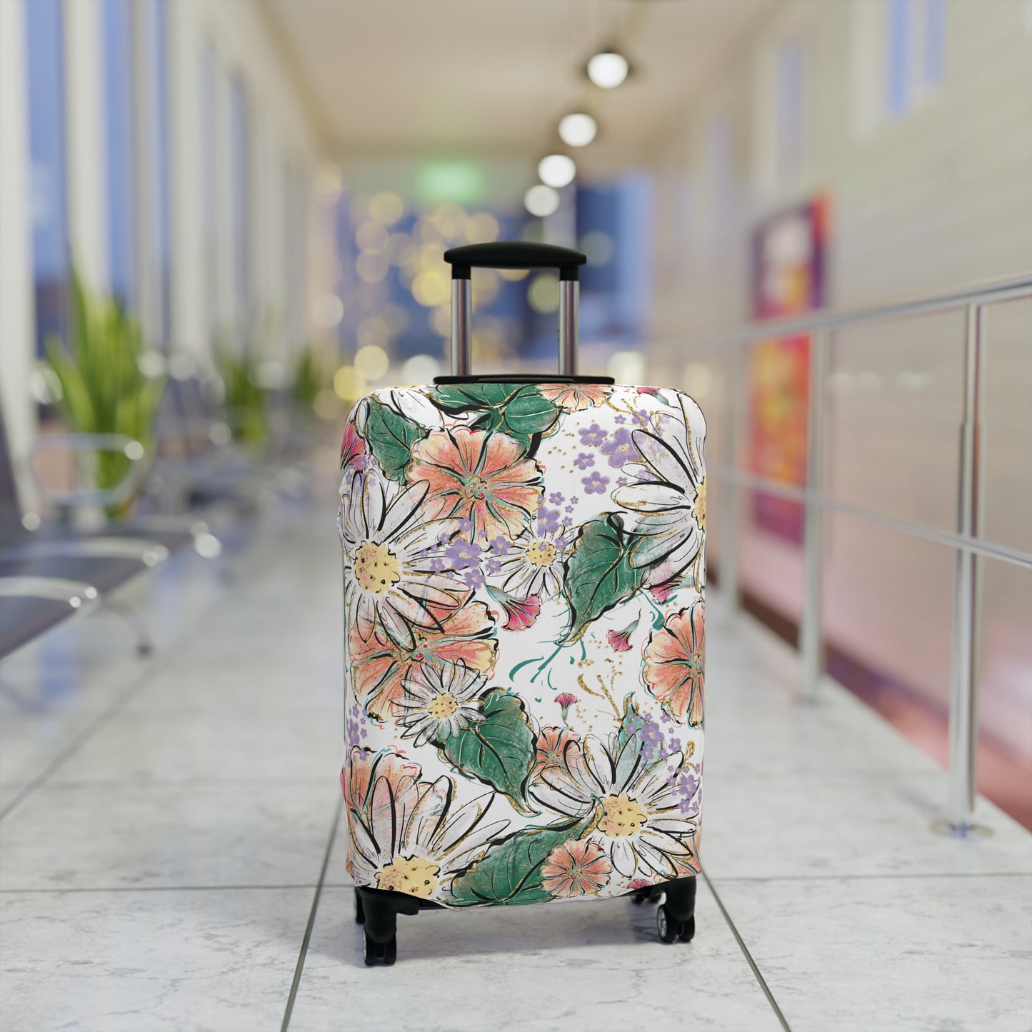 Luggage Cover, Whimsical Floral