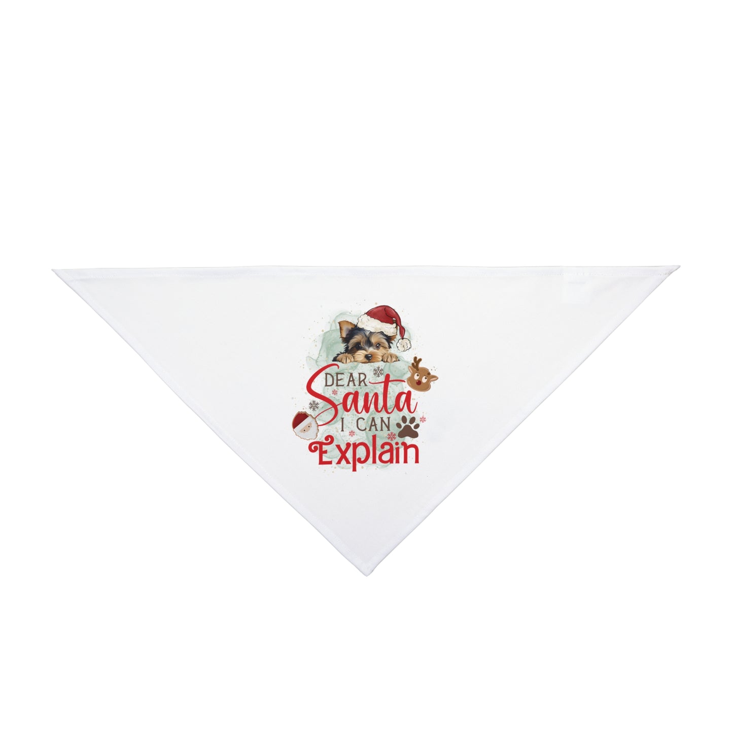 Pet Bandana, Dear Santa I can Explain, Christmas Pet Bandana