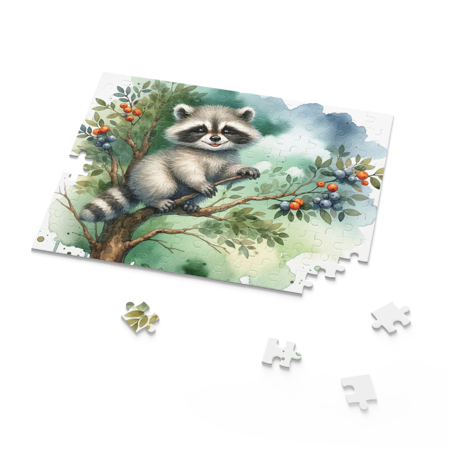 Personalised/Non-Personalised Puzzle, Racoon (120, 252, 500-Piece)