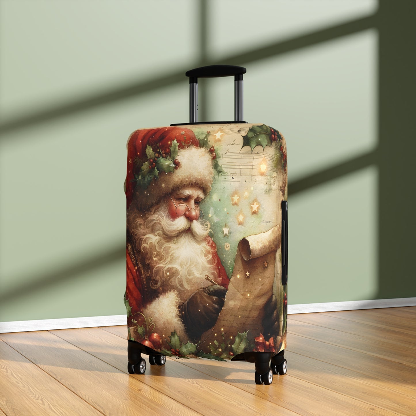 Luggage Cover, Christmas, Vintage Santa, awd-1481