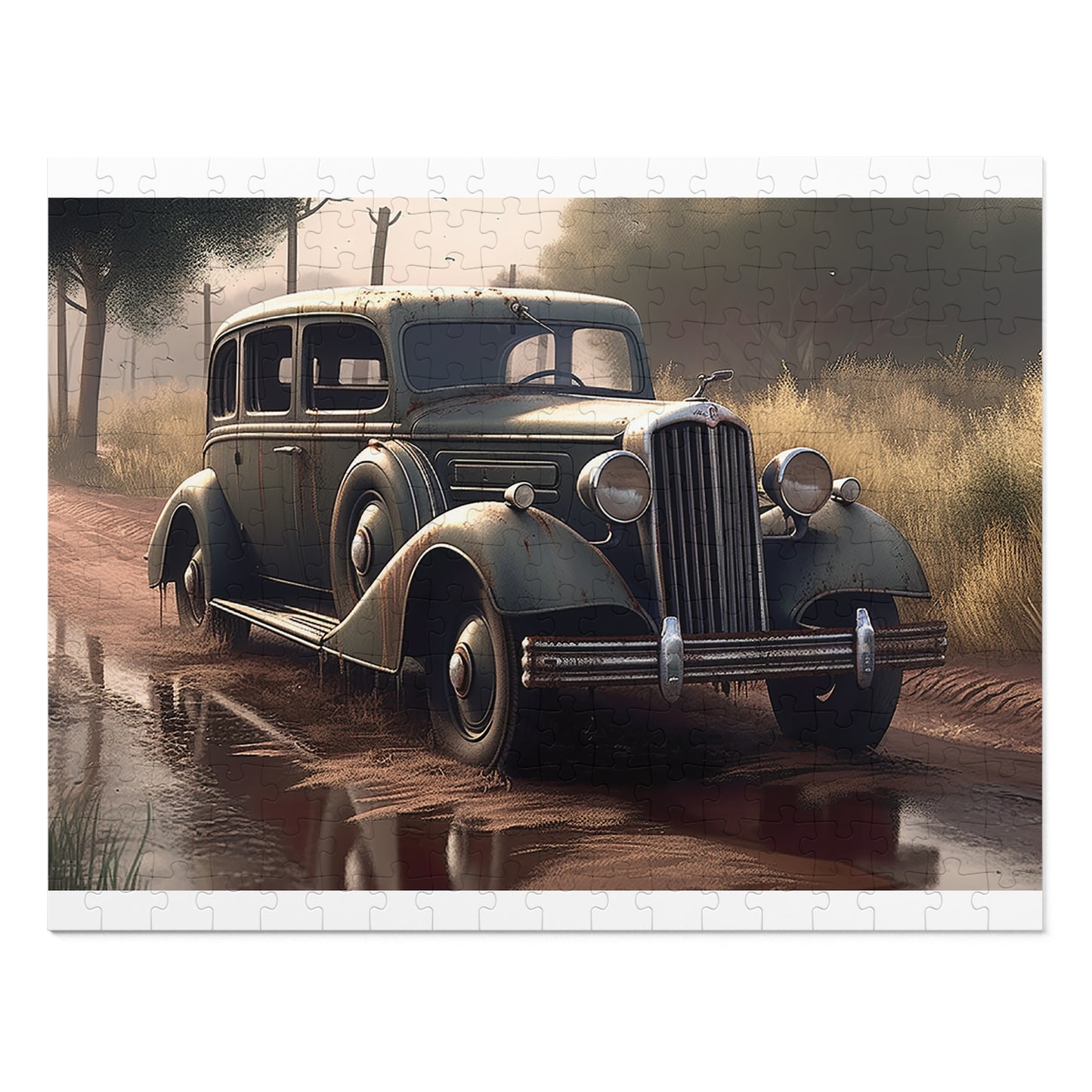 Jigsaw Puzzle, Vintage Car, Personalised/Non-Personalised (30, 110, 252, 500,1000-Piece)