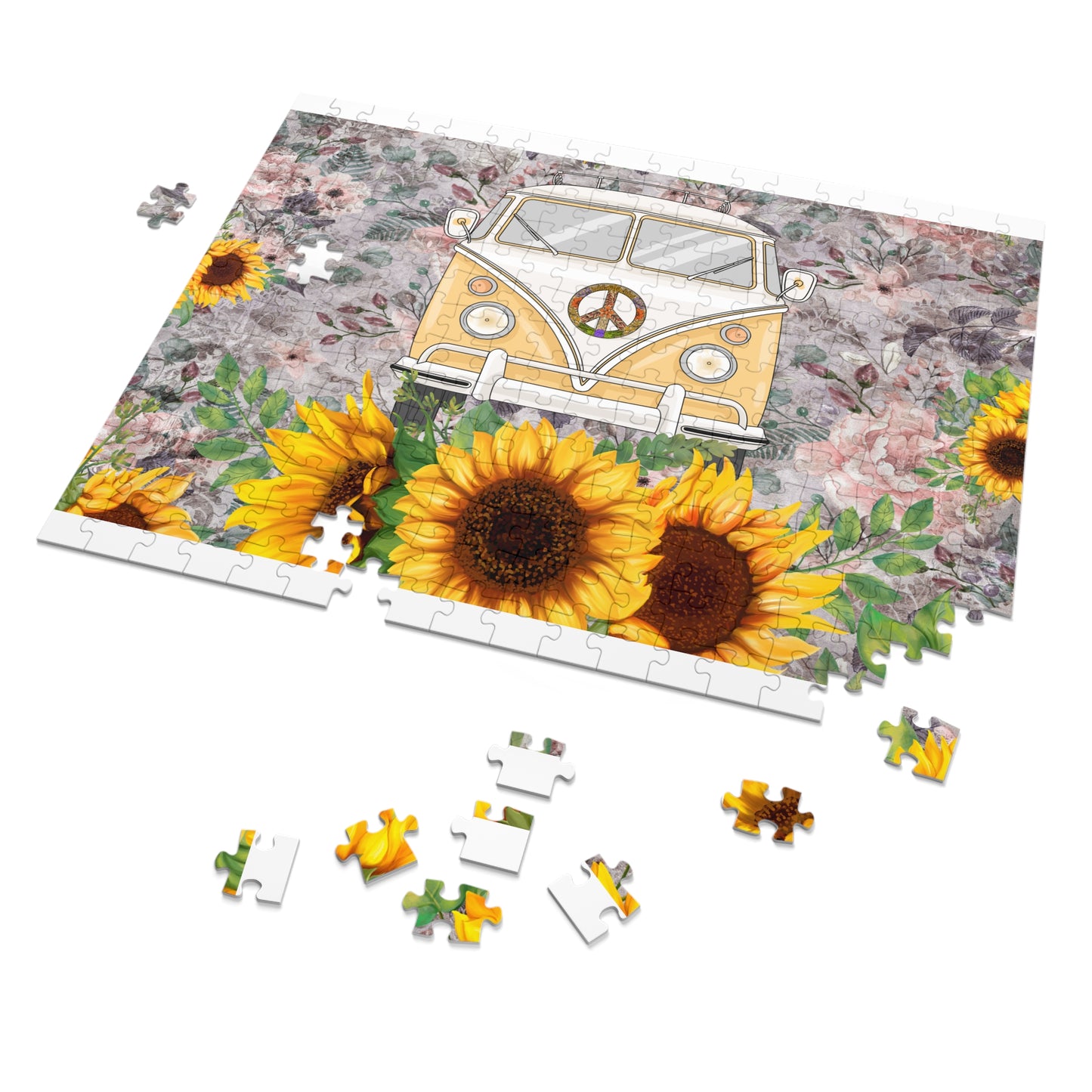 Jigsaw Puzzle, Sunflower, Combi Van, Personalised/Non-Personalised (30, 110, 252, 500,1000-Piece)