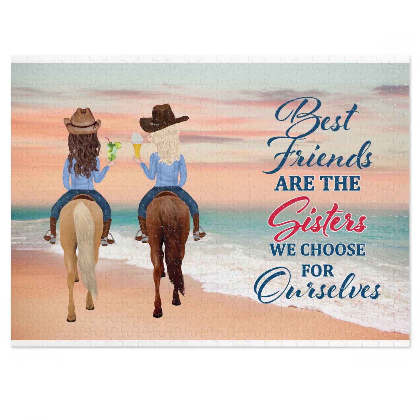 Jigsaw Puzzle, Western, Best Friends are the Sisters we Choose for Ourselves, Personalised/Non-Personalised (30, 110, 252, 500,1000-Piece)