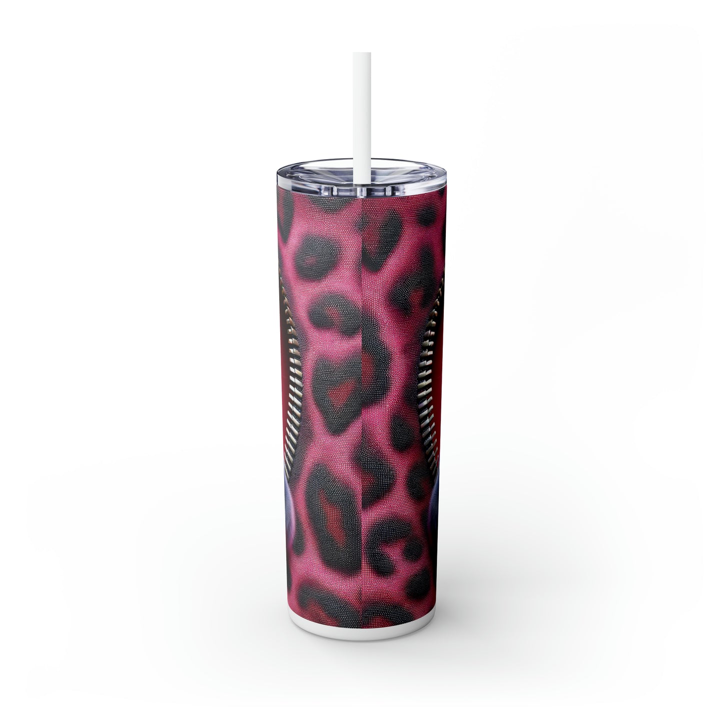 Skinny Tumbler with Straw, 20oz, Cat, Valentines Day, awd-738