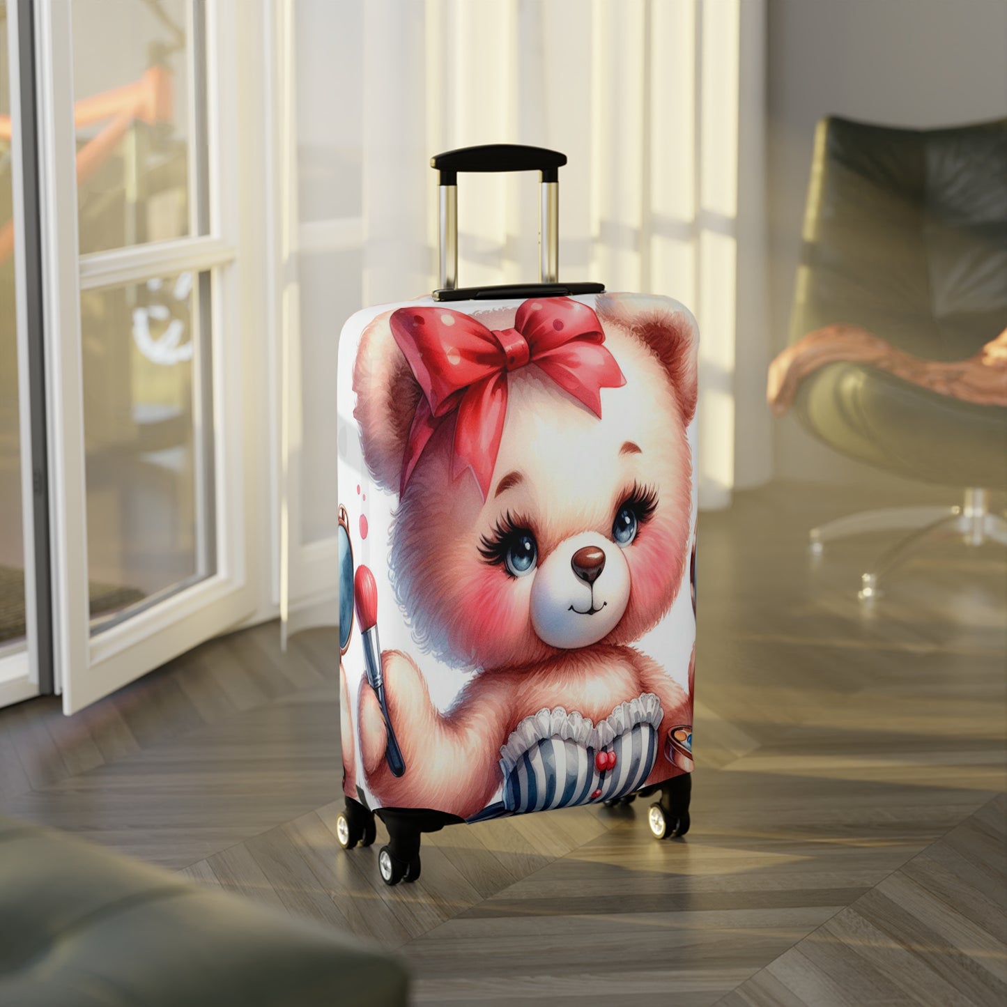 Luggage Cover, Rockabilly, Teddy Bear, awd-3032