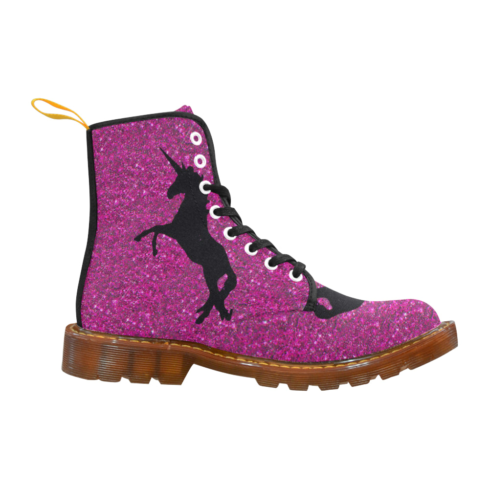 unicorn on pink glitter honey Martin Boots For Men Model 1203H