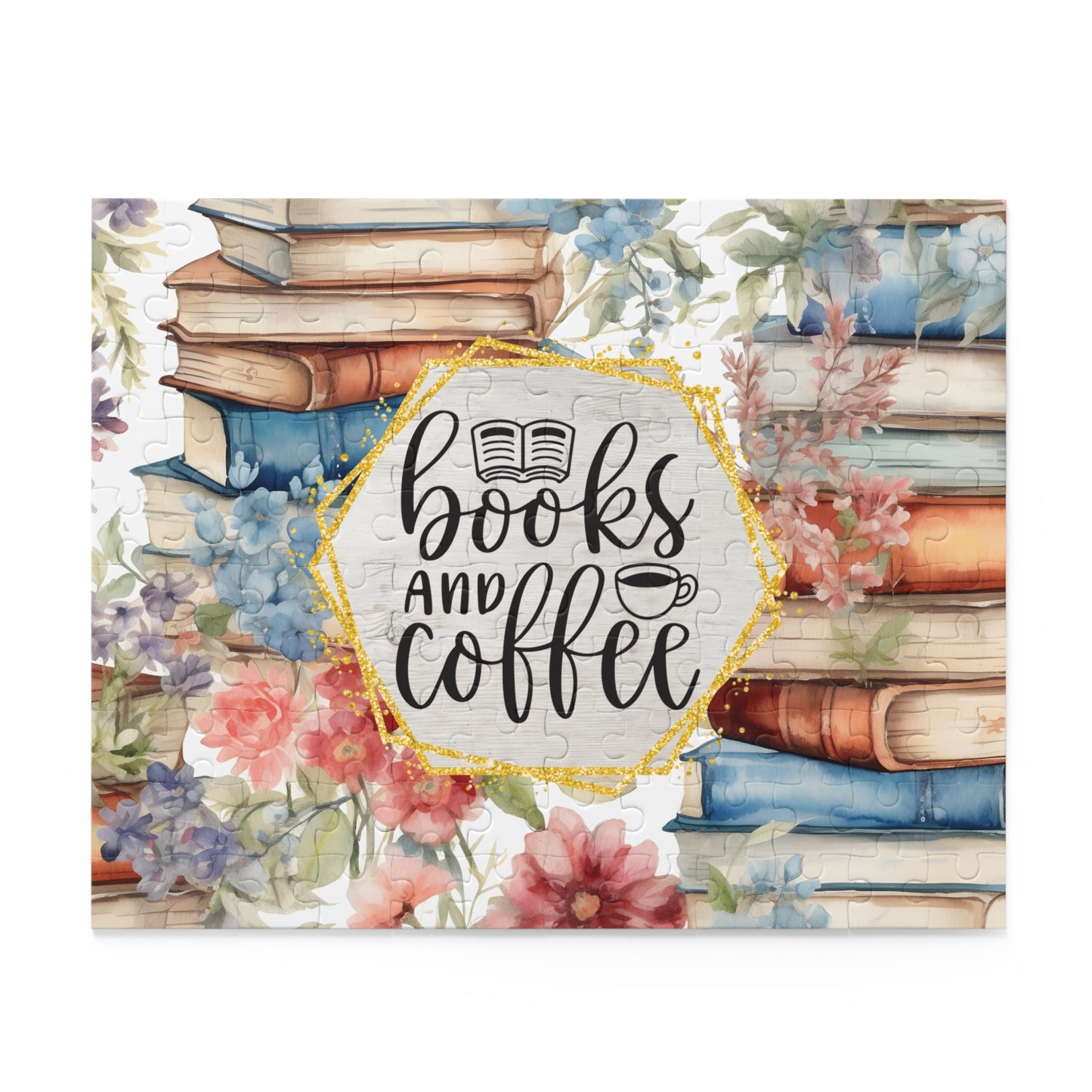 Personalised/Non-Personalised Puzzle, Books and Coffee (120, 252, 500-Piece)