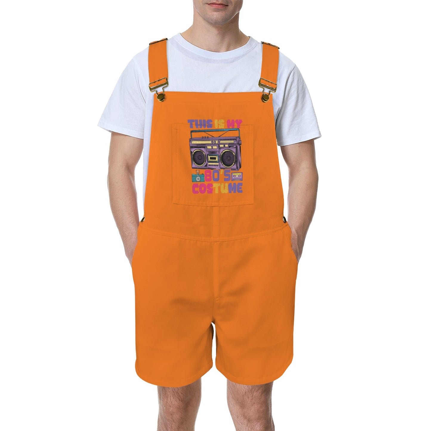 This is my 80's Costume Chilian Fire Unisex Shorts Suspender Jumpsuit