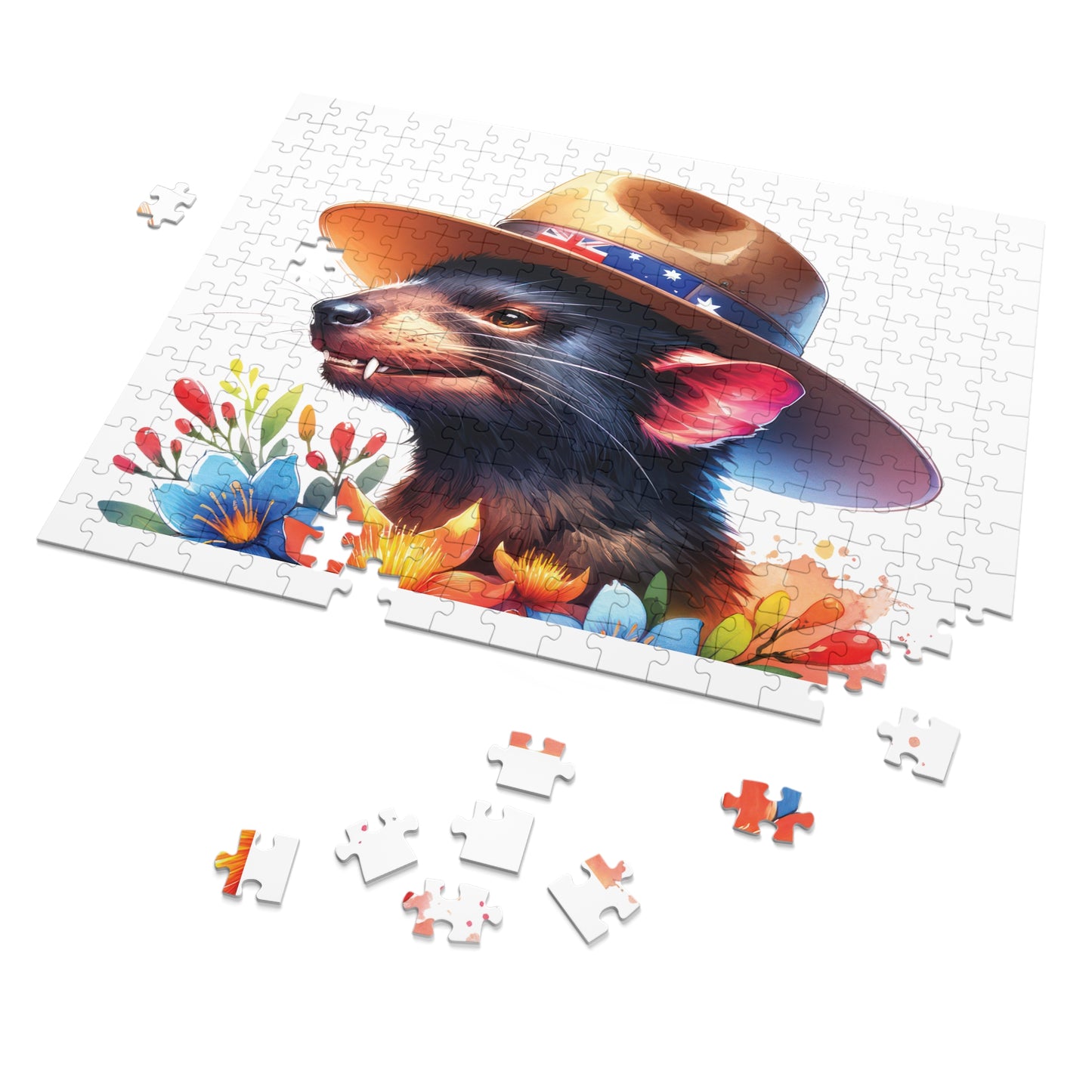 Jigsaw Puzzle in Tin, Australian Animals, Tasmanian Devil, Personalised/Non-Personalised, awd-1335(30, 110, 252, 500,1000-Piece)