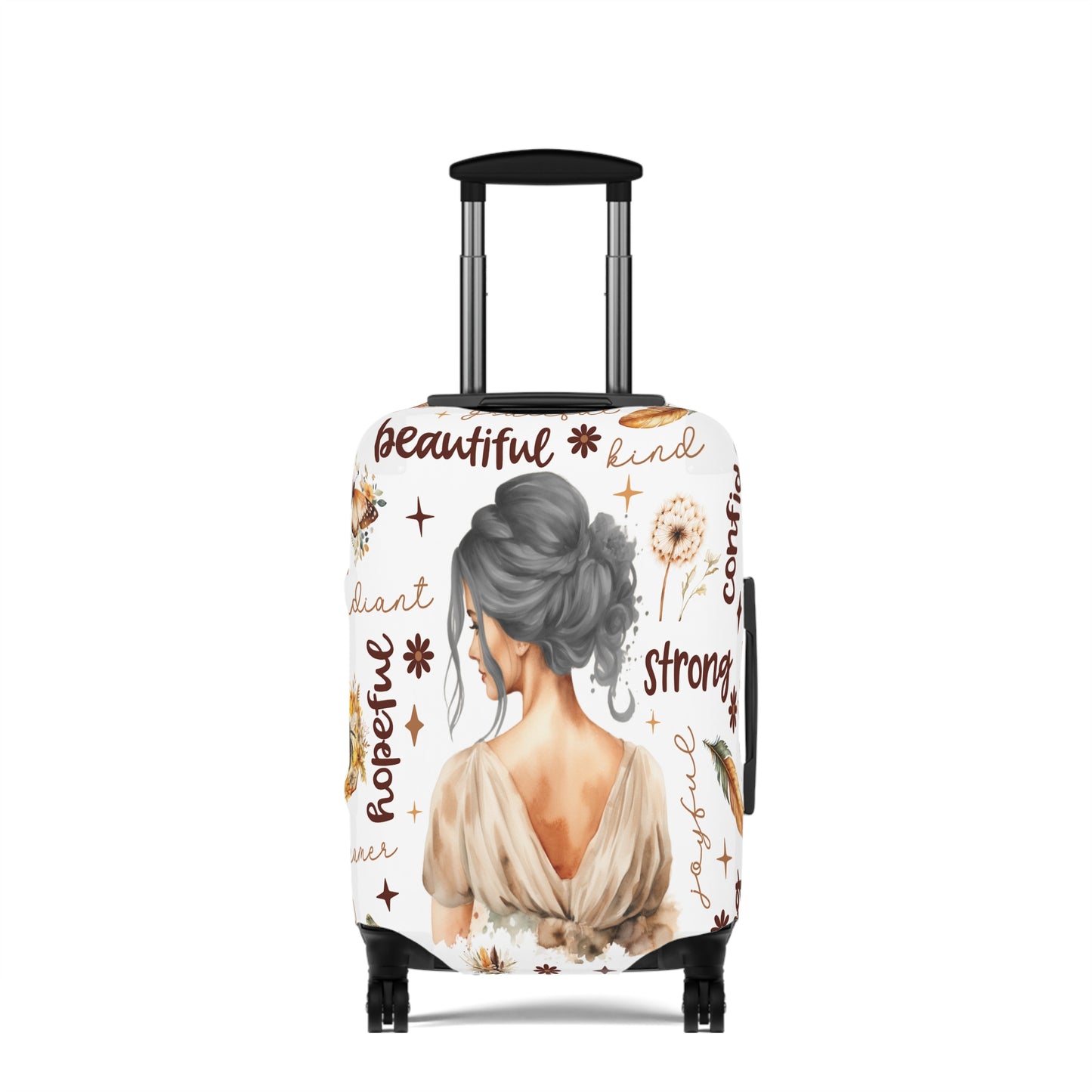 Luggage Cover, Affirmations, Grey Hair, awd-505