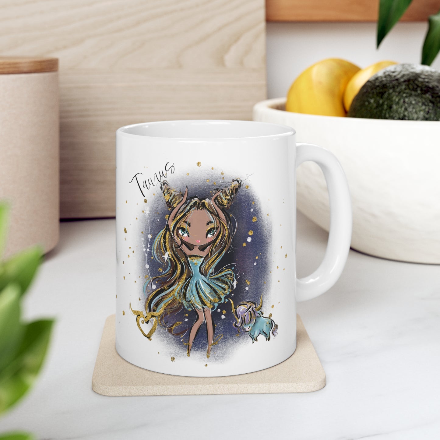 Personalised/Non Personalised Zodiac Sign, Taurus, Ceramic Mug 11oz