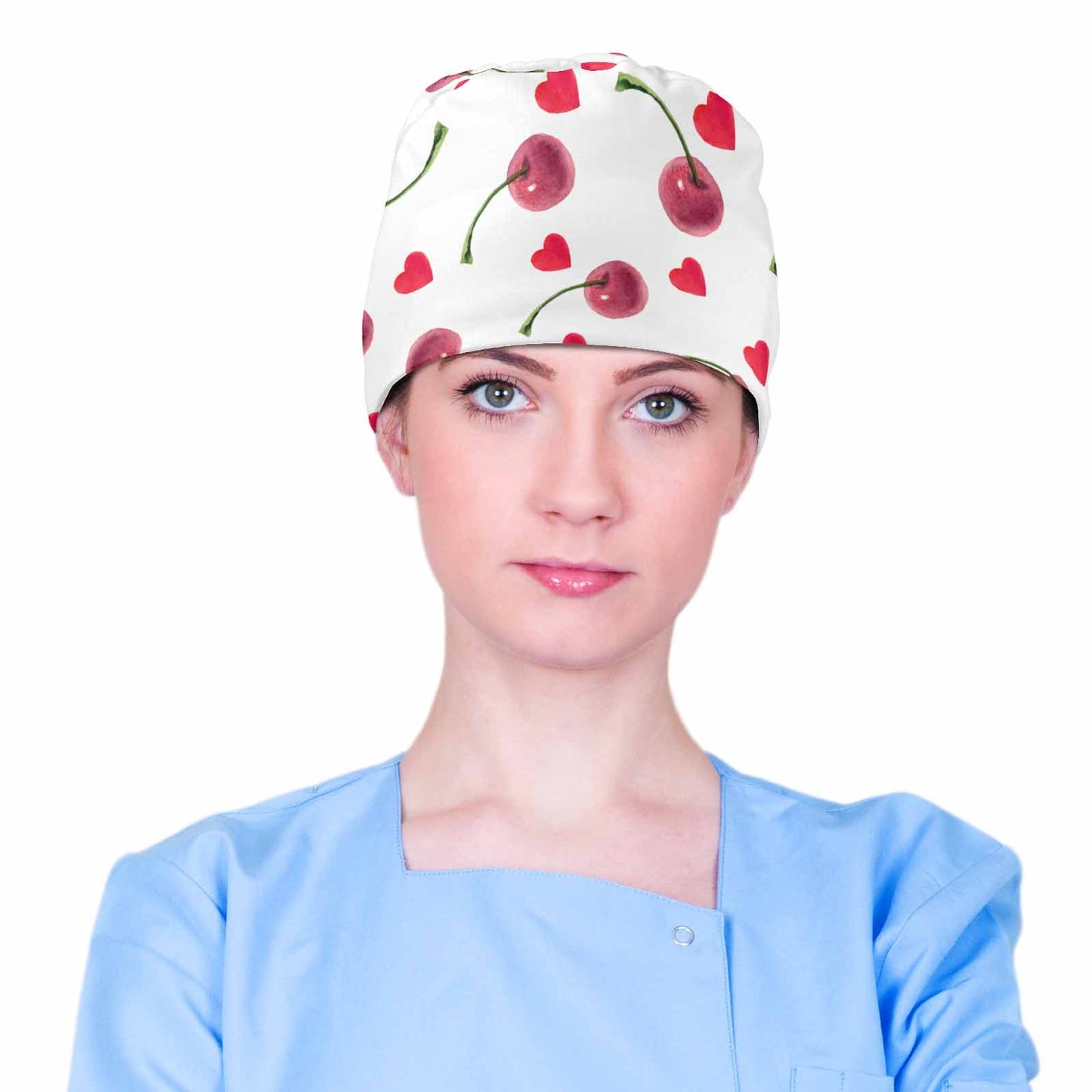 Nurse Scrub Cap Love Cherries  Scrub Cap