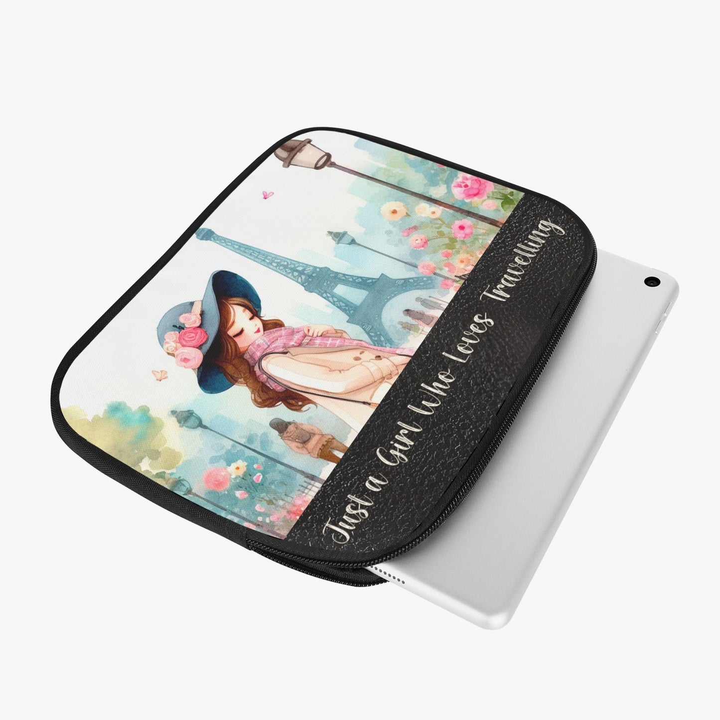 Tablet Sleeve - Just a Girl Who Loves Travelling