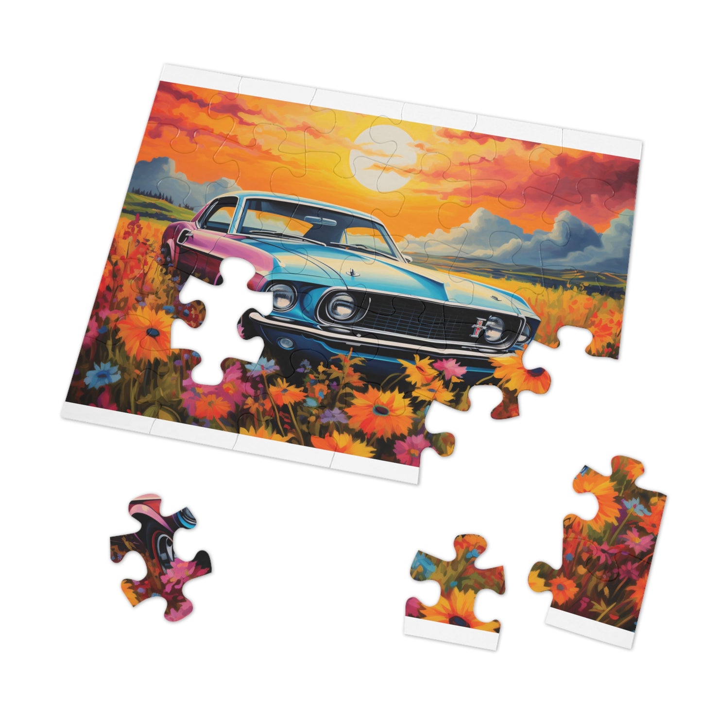 Puzzle, Car, Personalised/Non-Personalised (30, 110, 252, 500,1000-Piece) awd-627