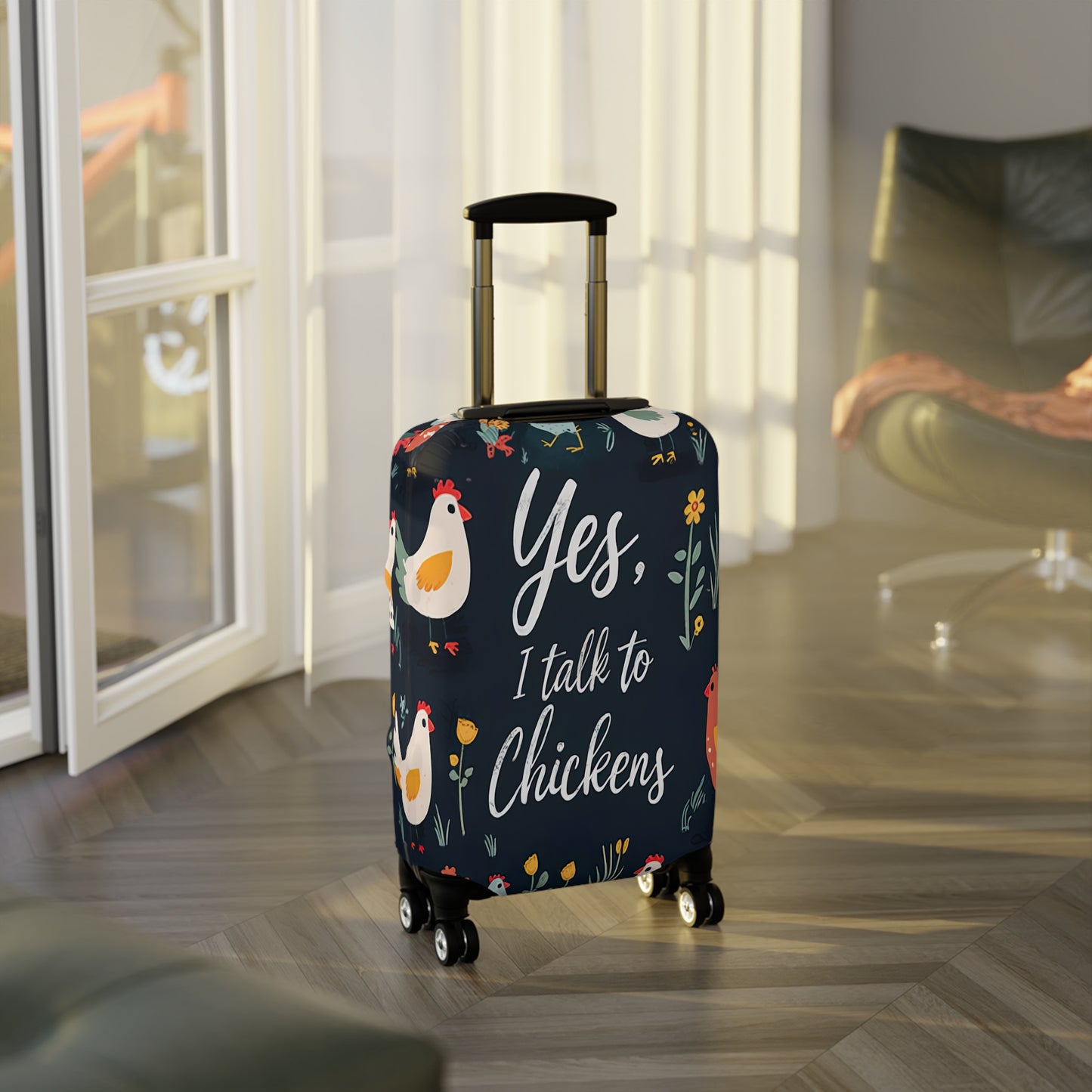 Luggage Cover, Yes I talk to Chickens, awd-1678