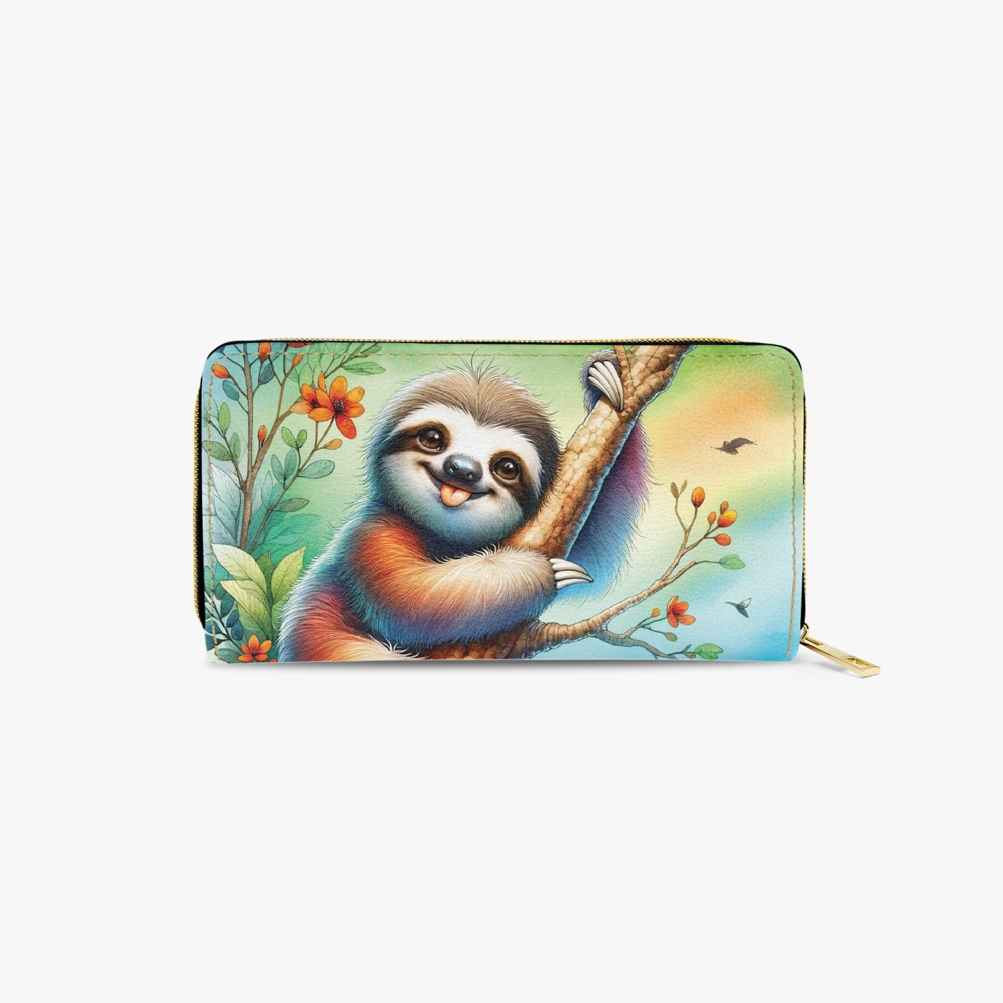 Long Type Zipper Purse - Sloth