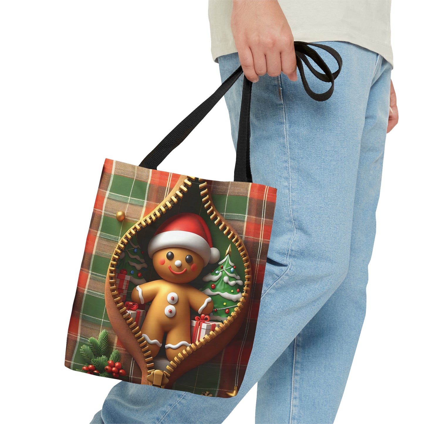 Tote Bag, Christmas, Gingerbread Man