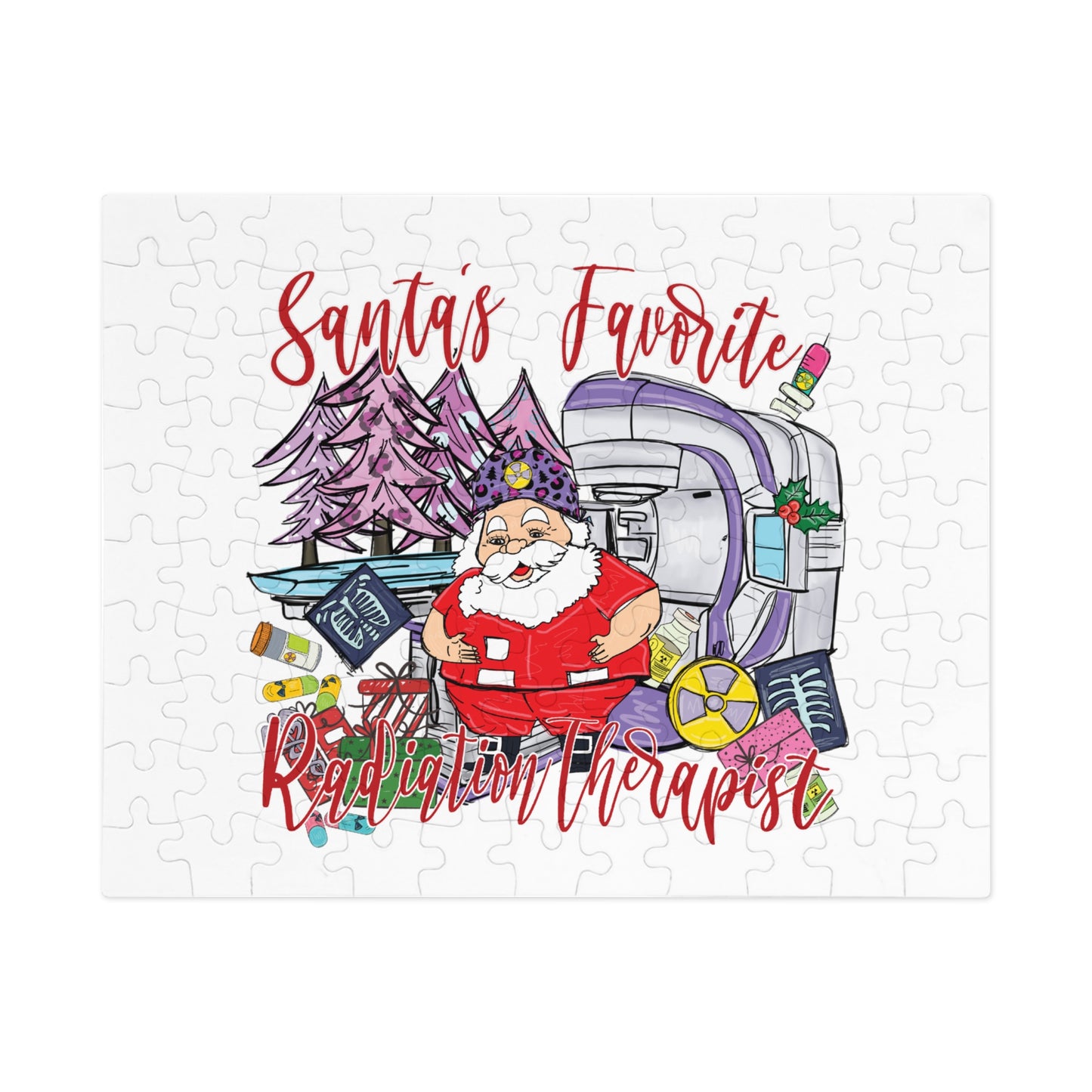 Jigsaw Puzzle, Santa's Favorite Radiation Therapist, Personalised/Non-Personalised (30, 110, 252, 500,1000-Piece)