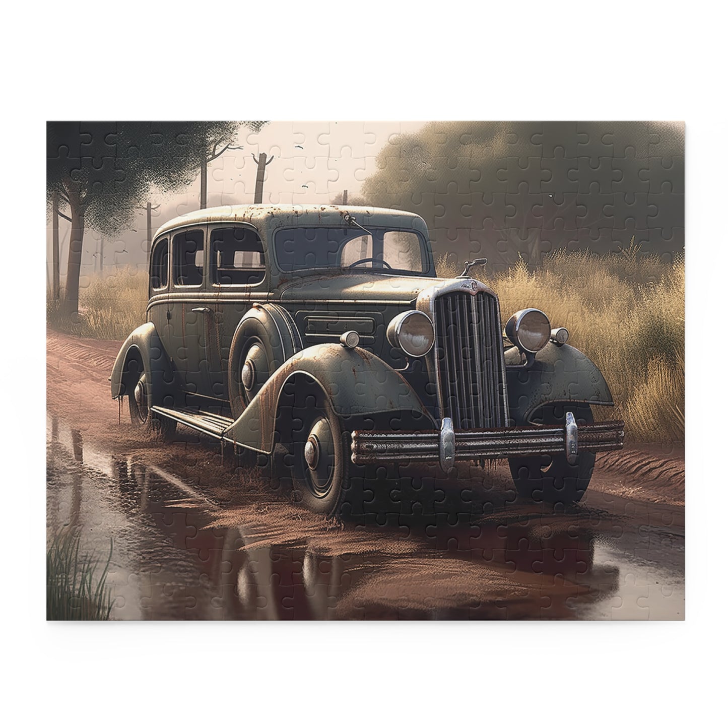 Personalised/Non-Personalised Puzzle, Vintage Car (120, 252, 500-Piece)