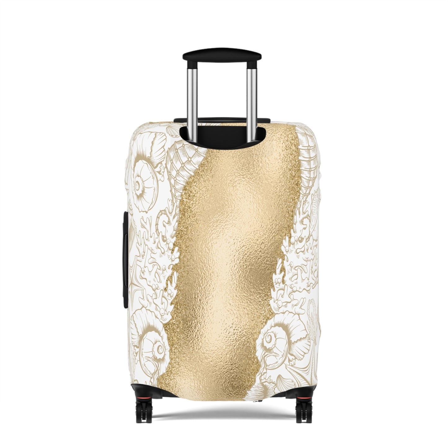 Luggage Cover, White and Gold Sea, awd-1729