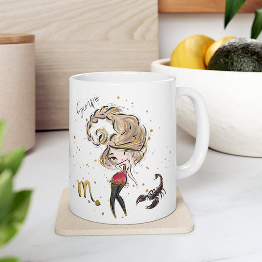 Zodiac Sign, Scorpio, Ceramic Mug 11oz