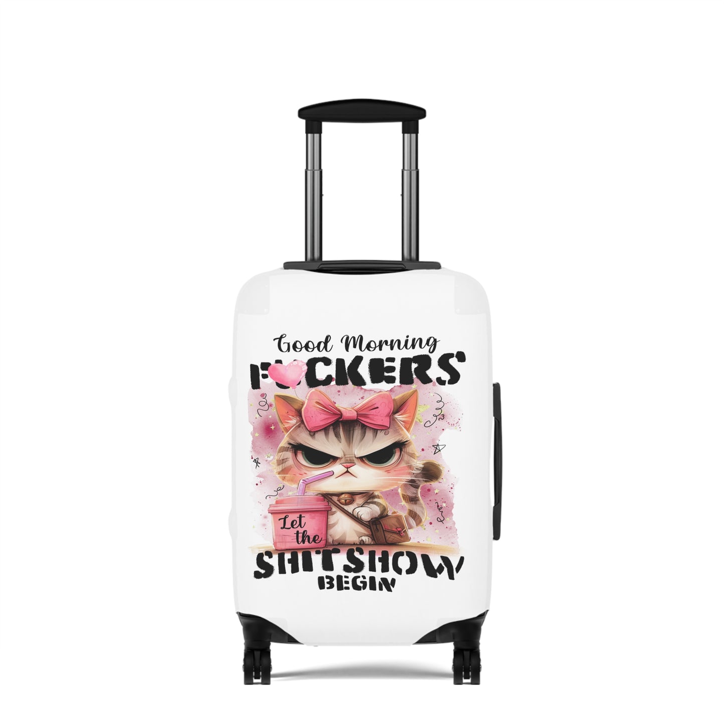 Luggage Cover, Cat, Funny Quote, awd-4013