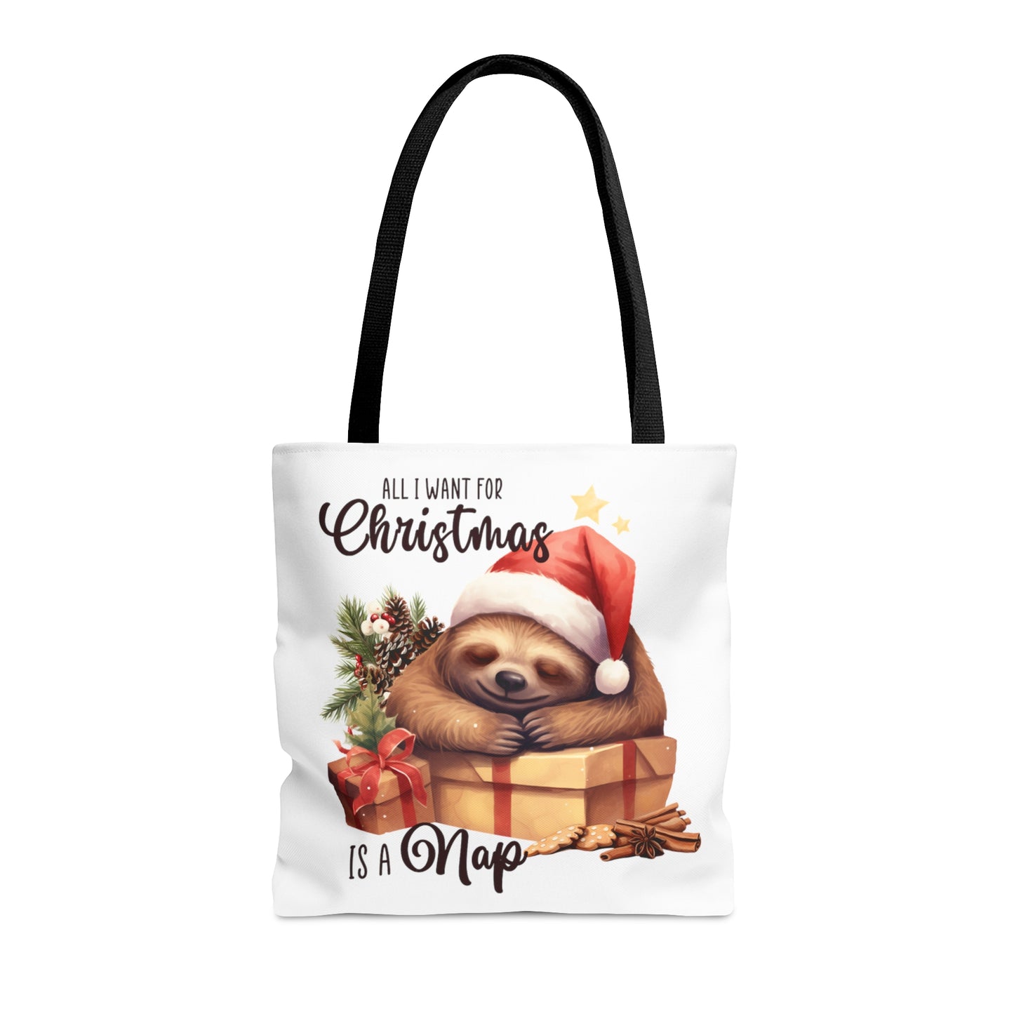 Tote Bag, Christmas, Sloth, Personalised/Non-Personalised Tote bag