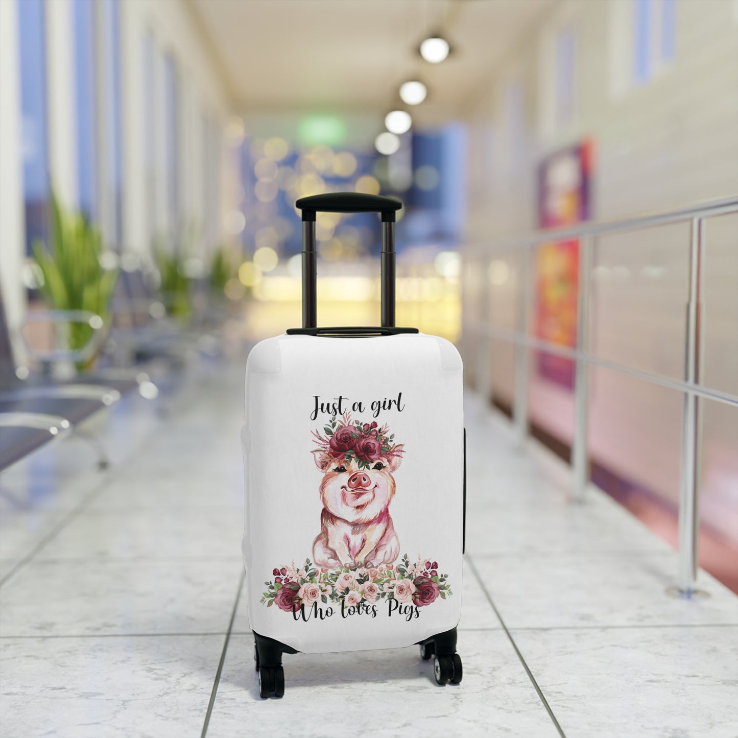 Luggage Cover, Just a girl who loves Pigs, awd-1360