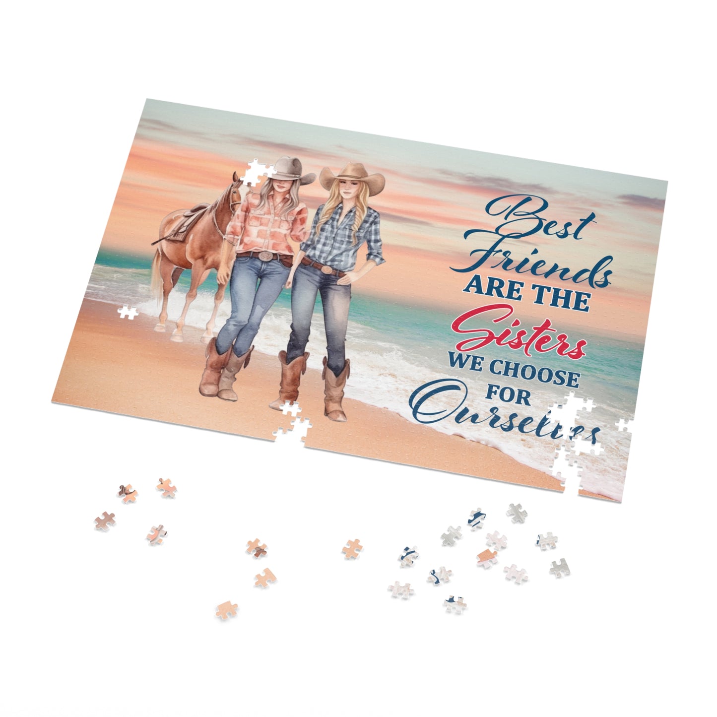 Jigsaw Puzzle, Western, Best Friends are the Sisters we Choose for Ourselves, Personalised/Non-Personalised (30, 110, 252, 500,1000-Piece)