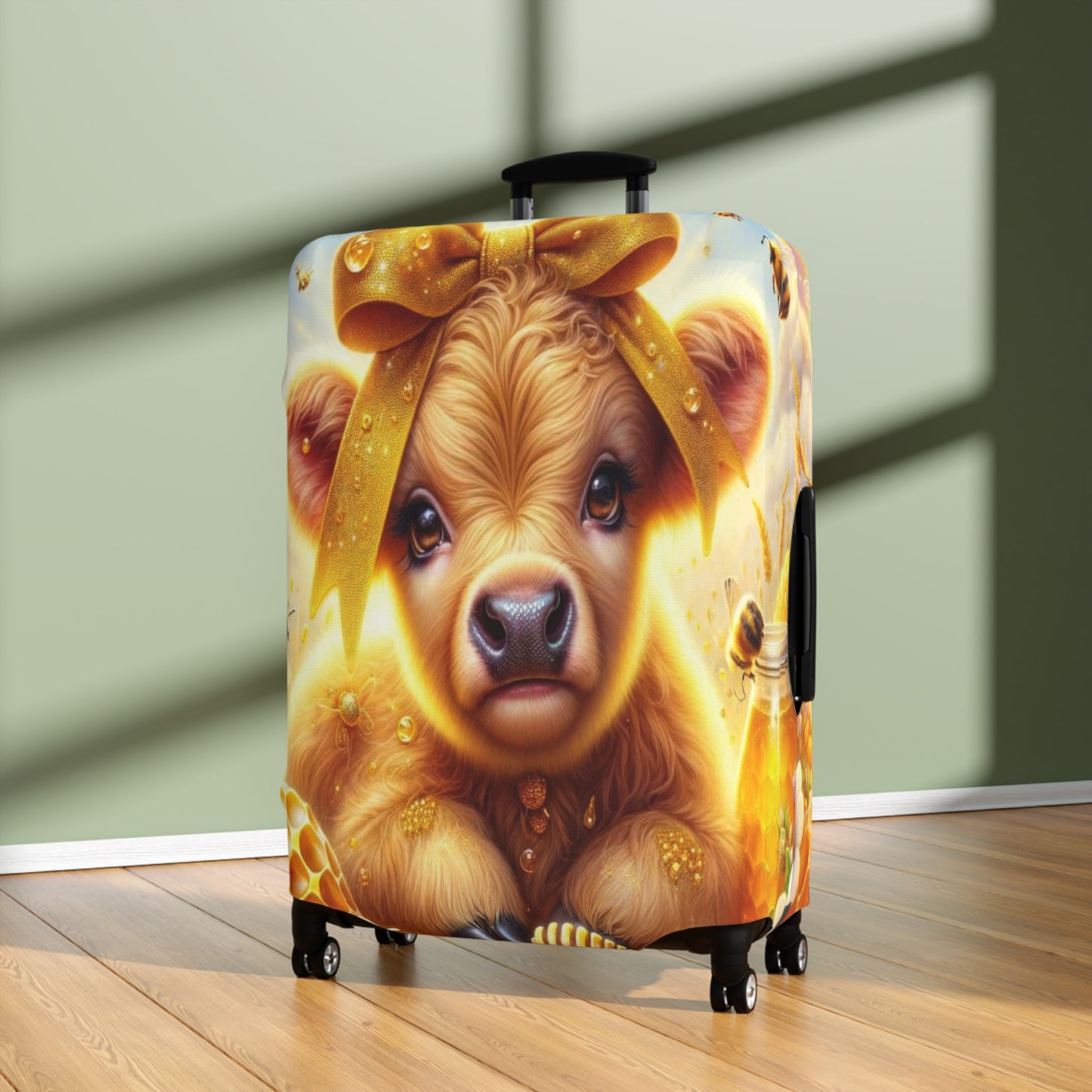 Luggage Cover, Highland Cow, Bees and Honey, awd-1409