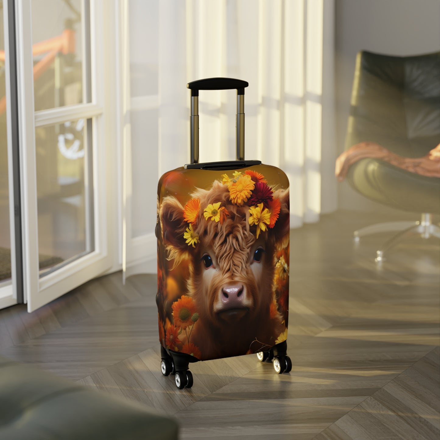 Luggage Cover, Highland Cow, awd-048