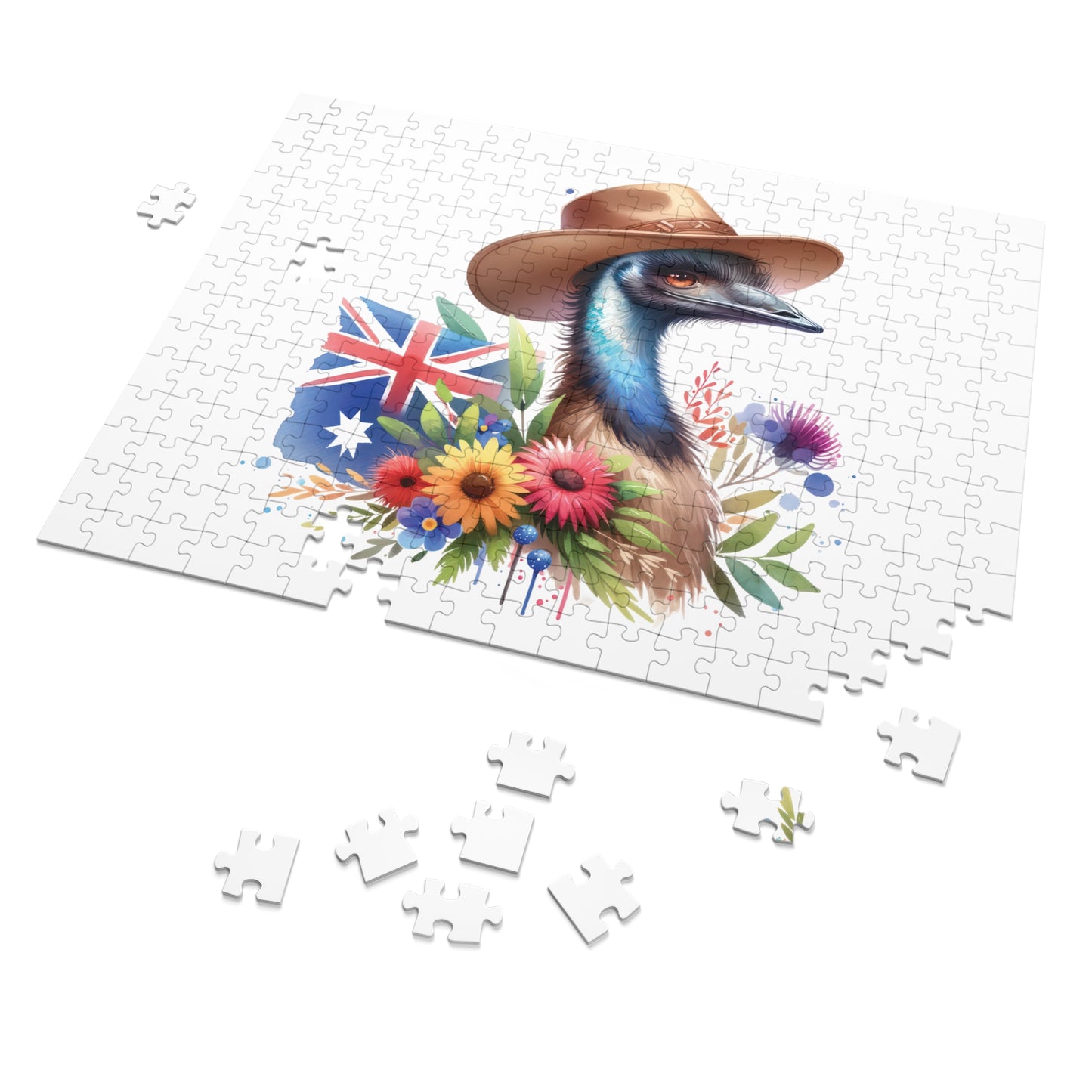 Jigsaw Puzzle in Tin, Australian Animals, Emu, Personalised/Non-Personalised, awd-1321 (30, 110, 252, 500,1000-Piece)