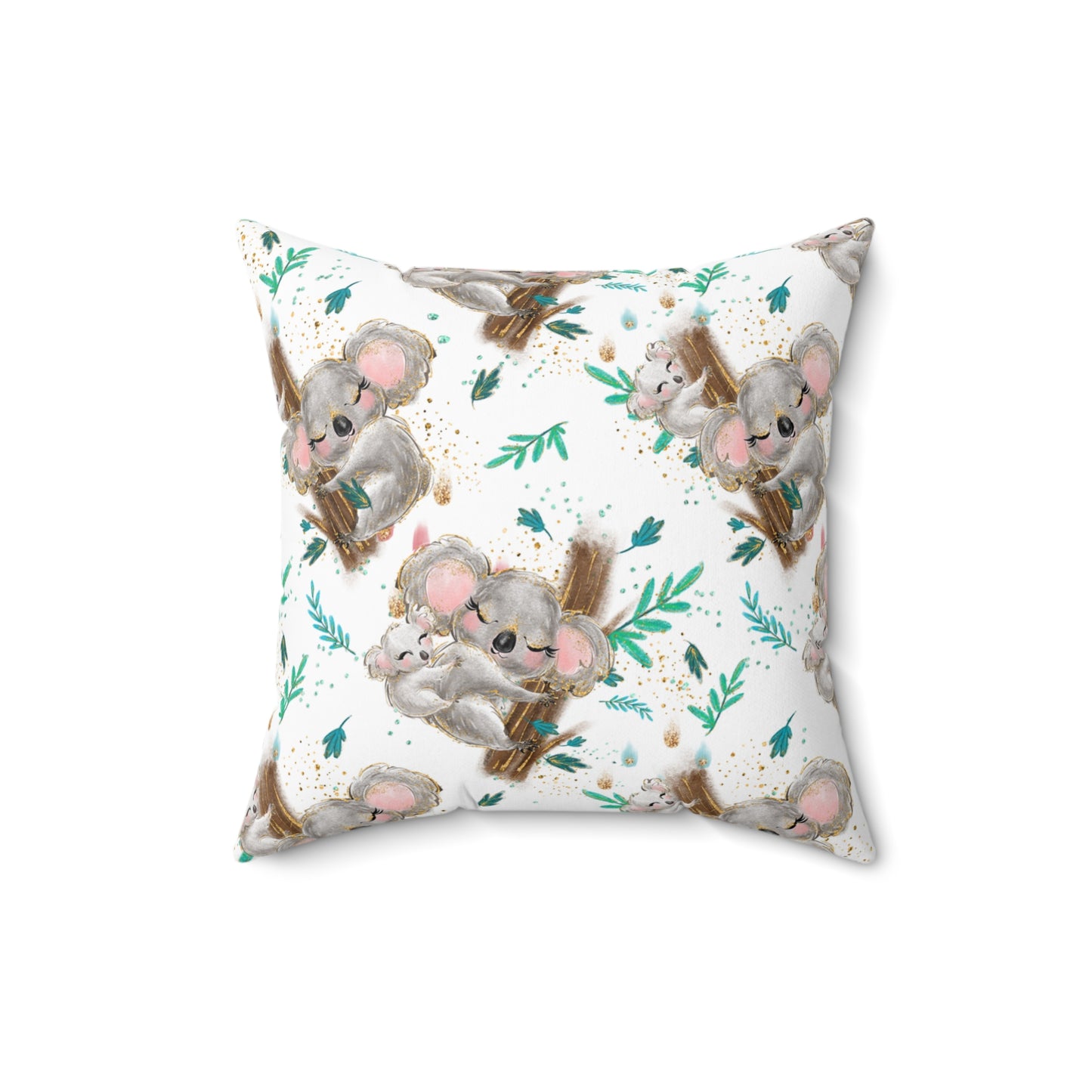 Spun Polyester Square Pillow, Australian Koala Cushion