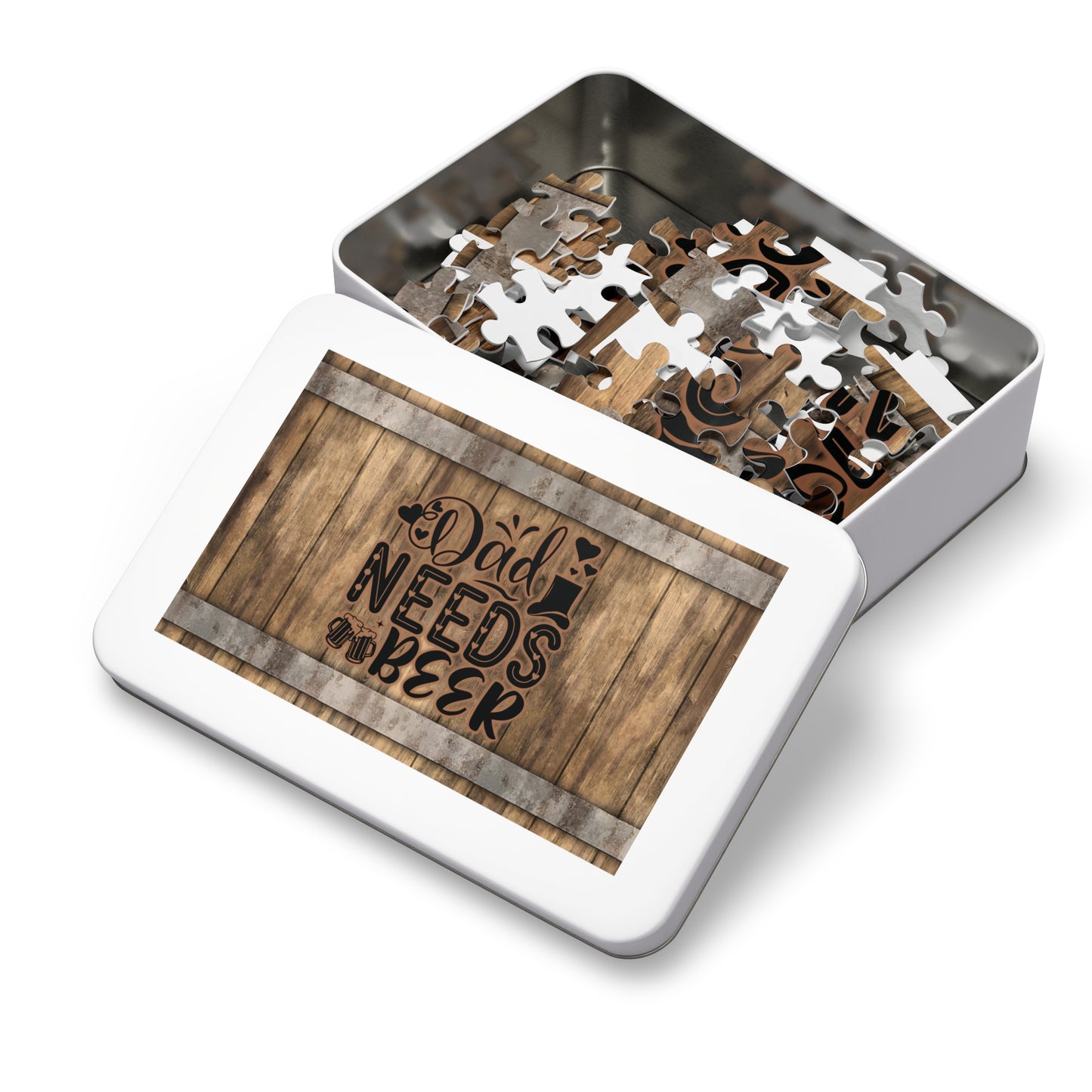 Puzzle, Dad, Dad Needs a Beer, Personalised/Non-Personalised (30, 110, 252, 500,1000-Piece) awd-572