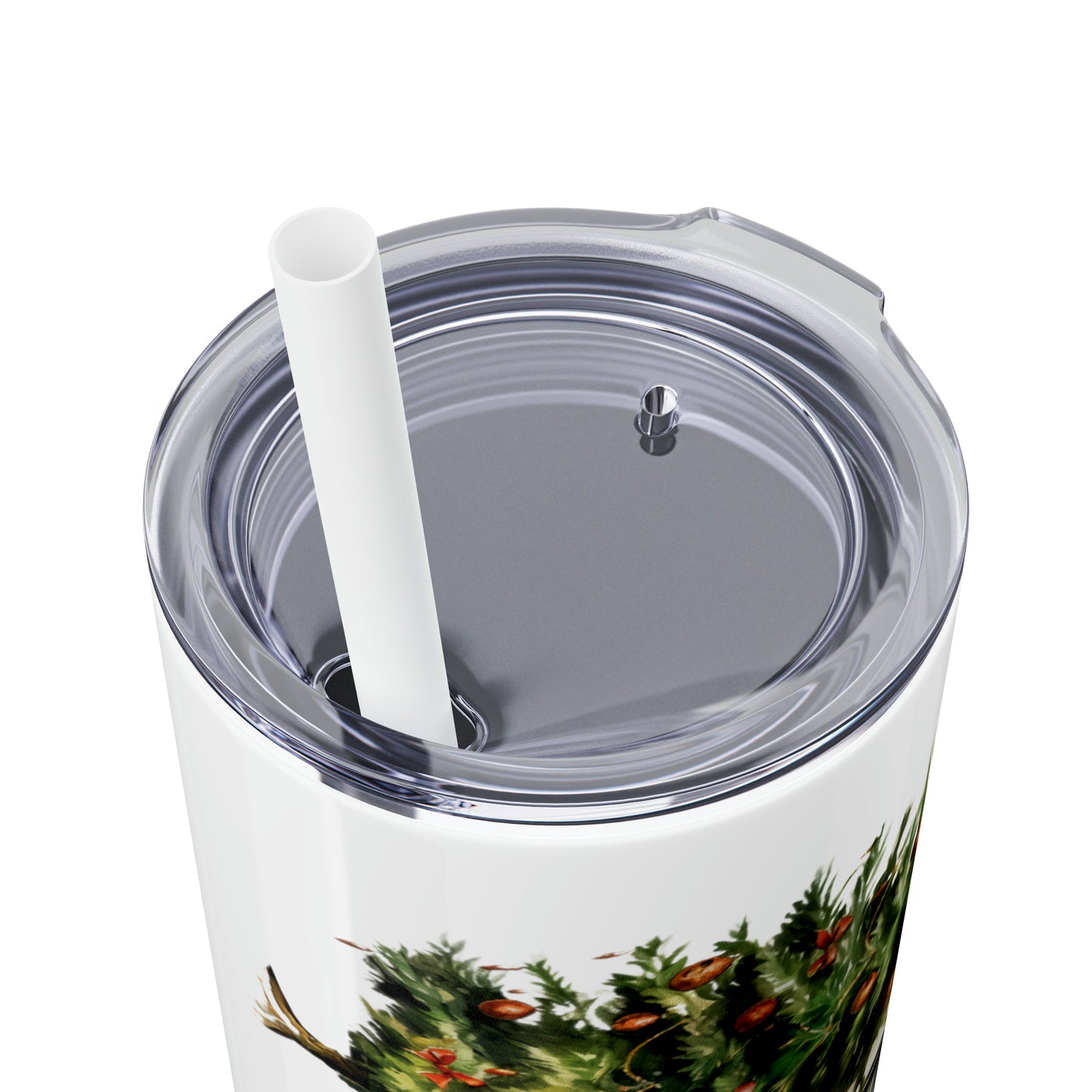 Skinny Tumbler with Straw, 20oz, Christmas Combi Van, Tis the Season, awd-821