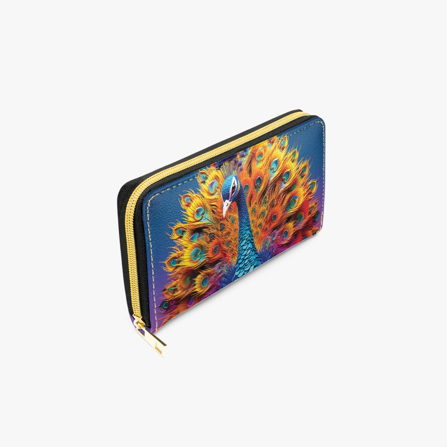 Long Type Zipper Purse - Peacock