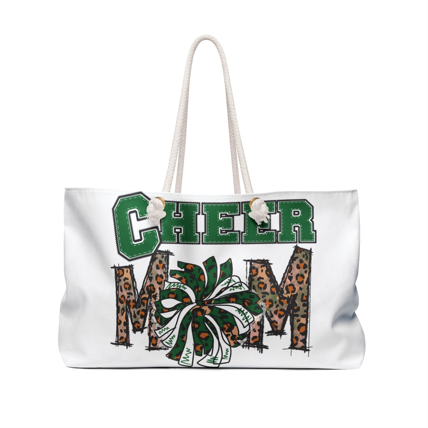 Personalised/Non-Personalised Weekender Bag, Cheer Mum/Mom, Large Weekender Bag, Beach Bag, Book Bag