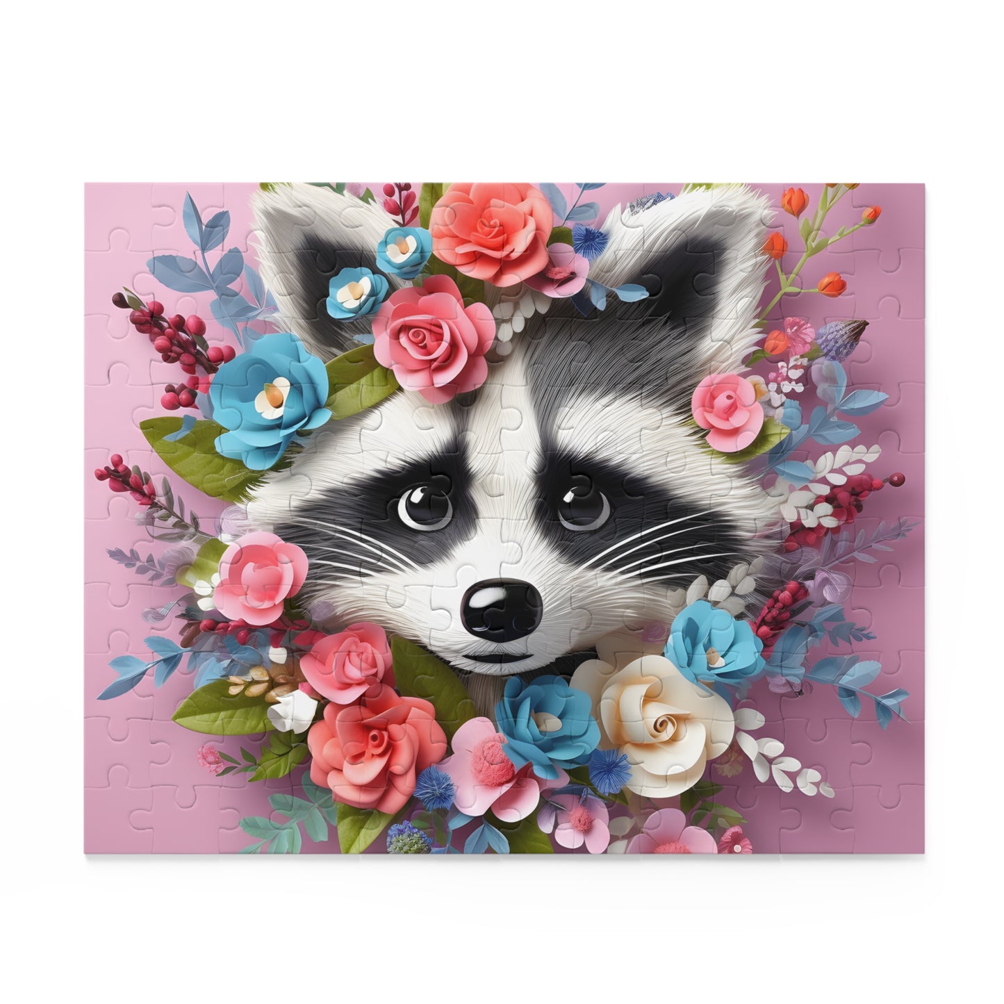 Personalised/Non-Personalised Puzzle, Racoon (120, 252, 500-Piece)